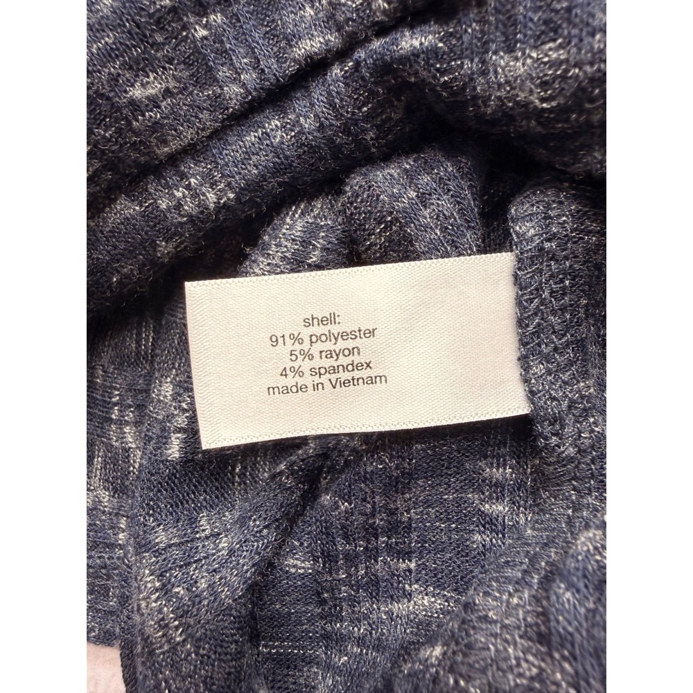 Lane Bryant Blue Marled Space Dye Turtleneck Dolman Sleeve Top 14/16 Plus Size - Picture 7 of 8